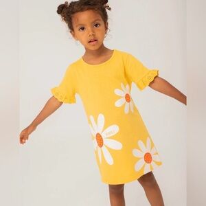 Boboli 6 Girls' Yellow Daisy Cotton Dress